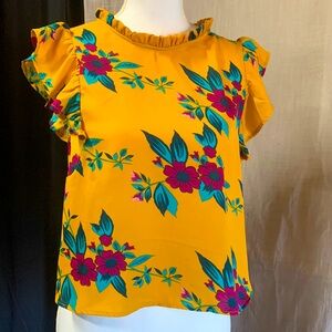 True Destiny Yellow and Pink Blouse Vibrant Colors⏰